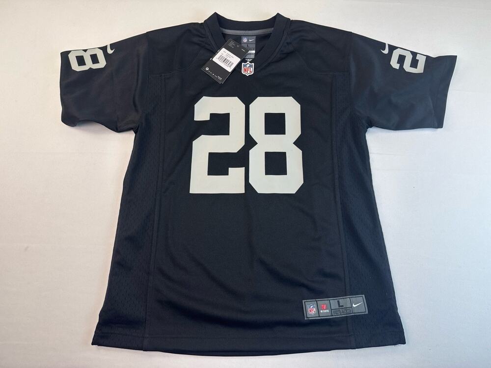 Las Vegas Raiders Nike Jacobs #28 Youth Jersey L Black NWT